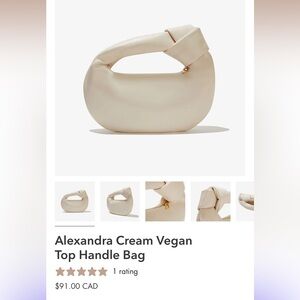 Alexandra Cream Vegan Top Handle Bag from FabFitFun Box